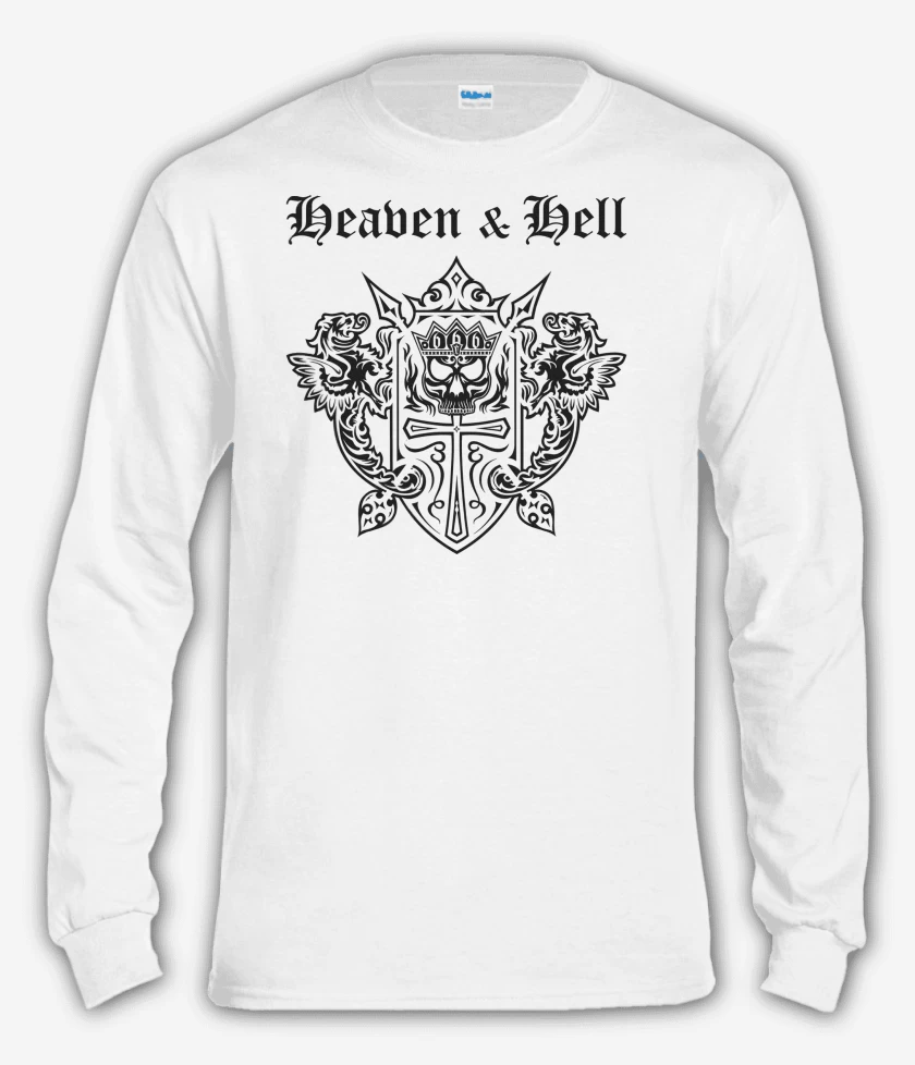 Polera manga larga Blanco de Heaven & Hell Logo N