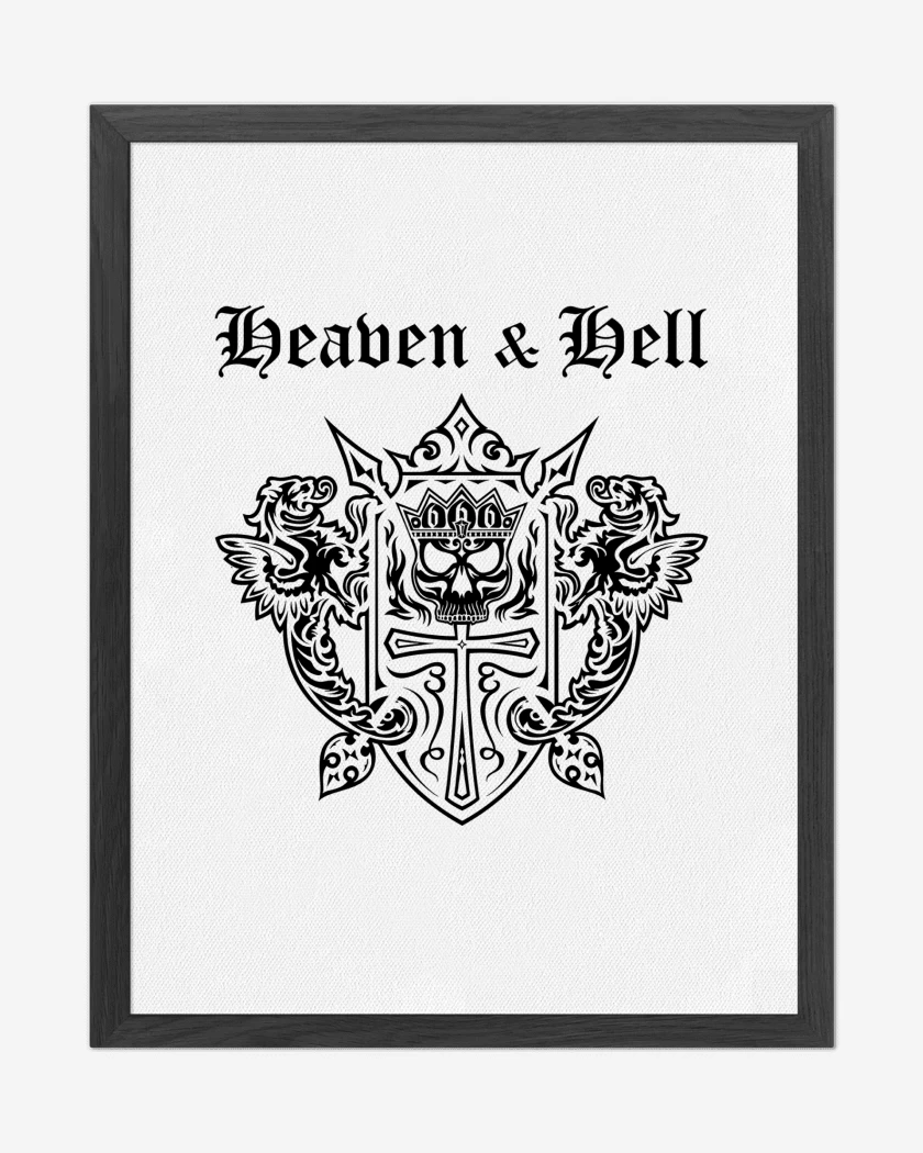 Cuadro decorativo Blanco de Heaven & Hell Logo N