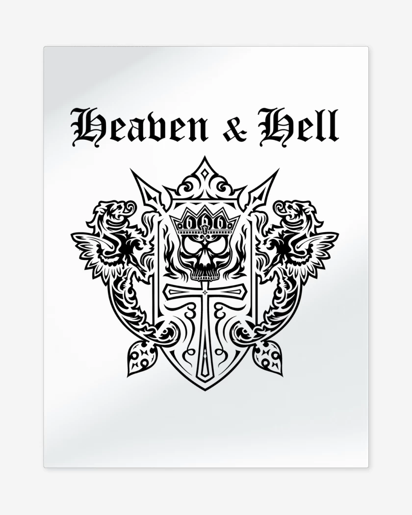 Print metalico Blanco de Heaven & Hell Logo N