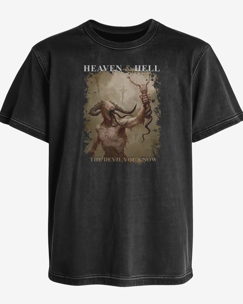 Polera desgastada Negro de Heaven & Hell The Devil You Know
