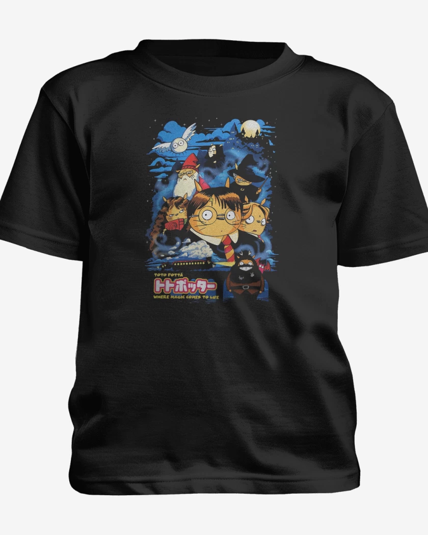 Polera de niño Negro de Mi Vecino Tototter