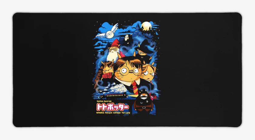 Mouse pad Gamer Negro de Mi Vecino Tototter
