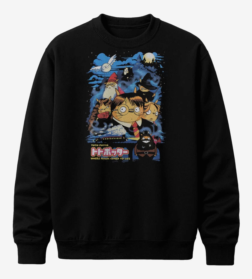 Poleron polo Negro de Mi Vecino Tototter