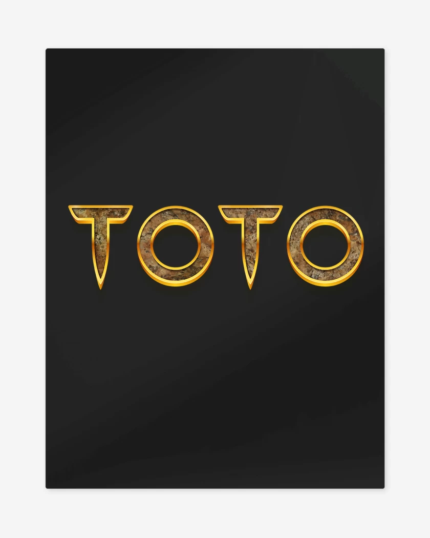 Print metalico Negro de Toto Logo
