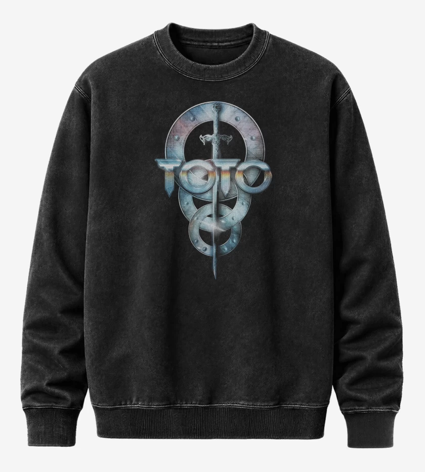 Poleron Polo Acid Wash Negro de Toto Logo II