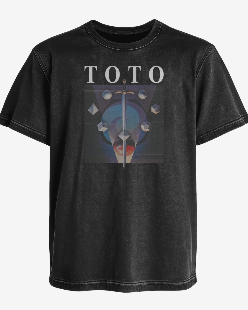 Polera desgastada Negro de Toto Espada