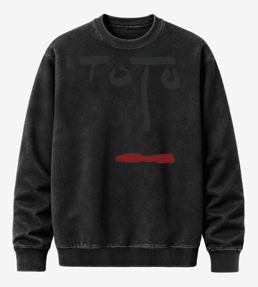 Poleron Polo Acid Wash Negro de Toto Turn Back