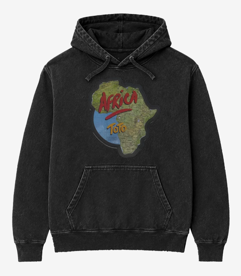 Poleron Canguro Acid Wash Negro de Toto Africa 