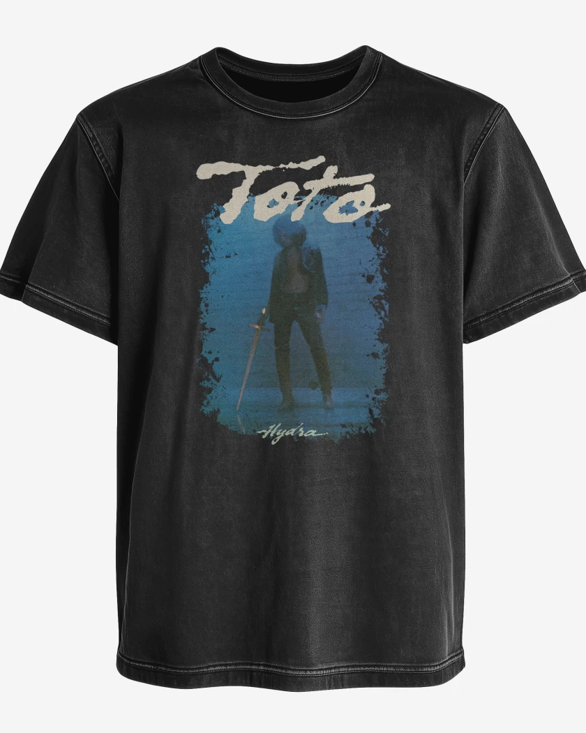 Polera desgastada Negro de Toto Hydra