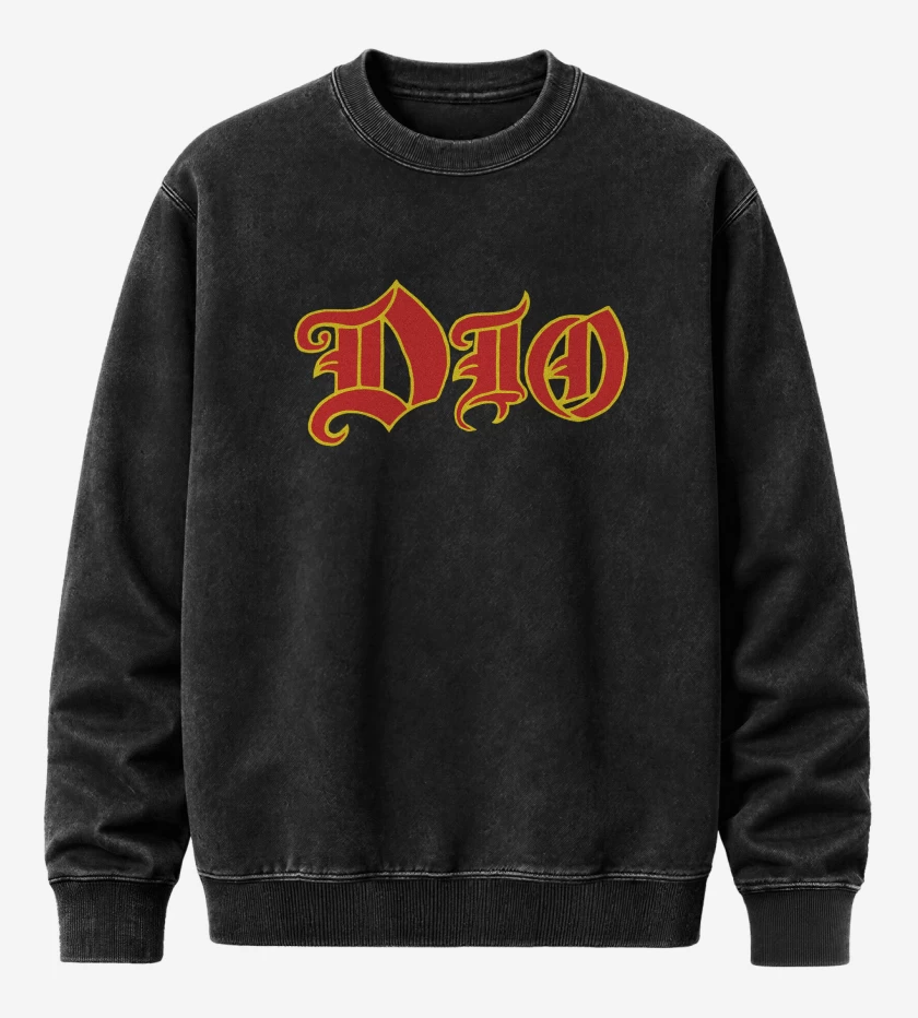 Poleron Polo Acid Wash Negro de Dio Logo