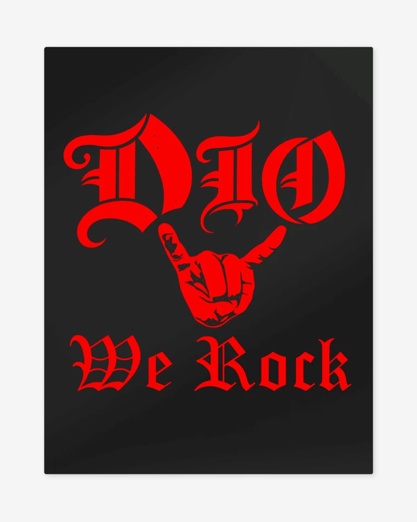 Print metalico We Rock Dio