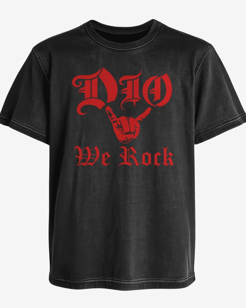 Polera desgastada We Rock Dio