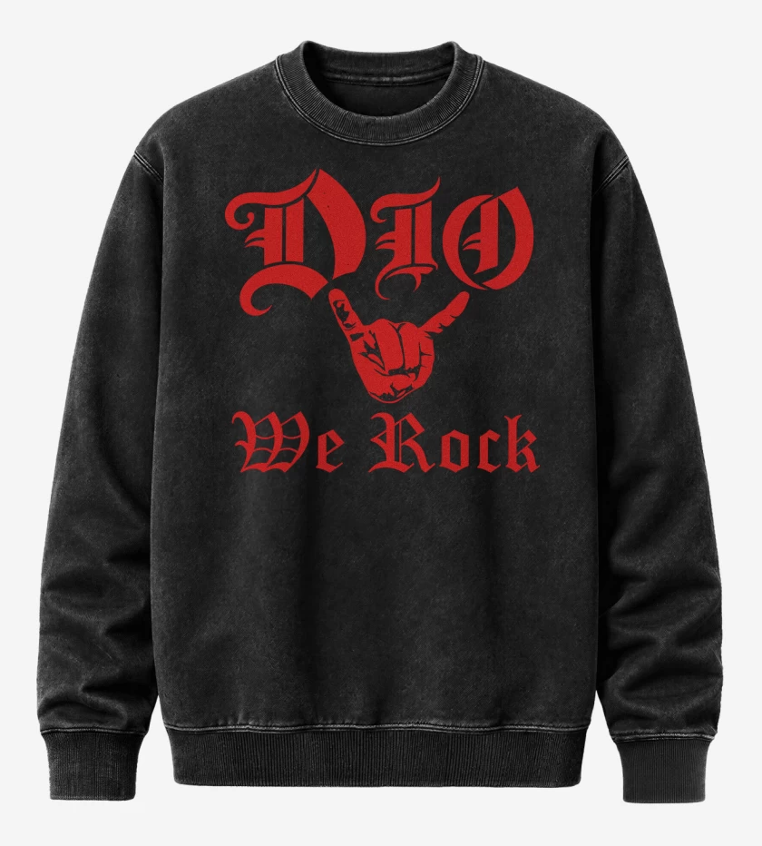 Poleron Polo Acid Wash Negro de We Rock Dio