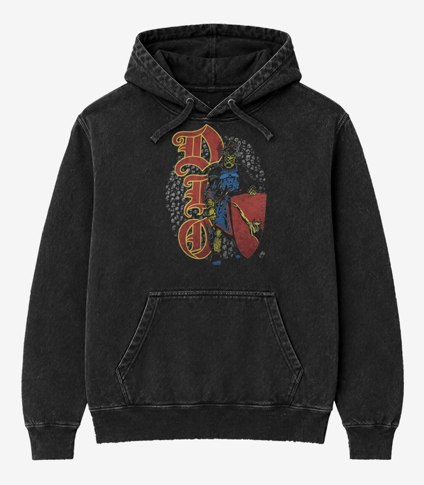 Poleron Canguro Acid Wash Dio Skull Warrior