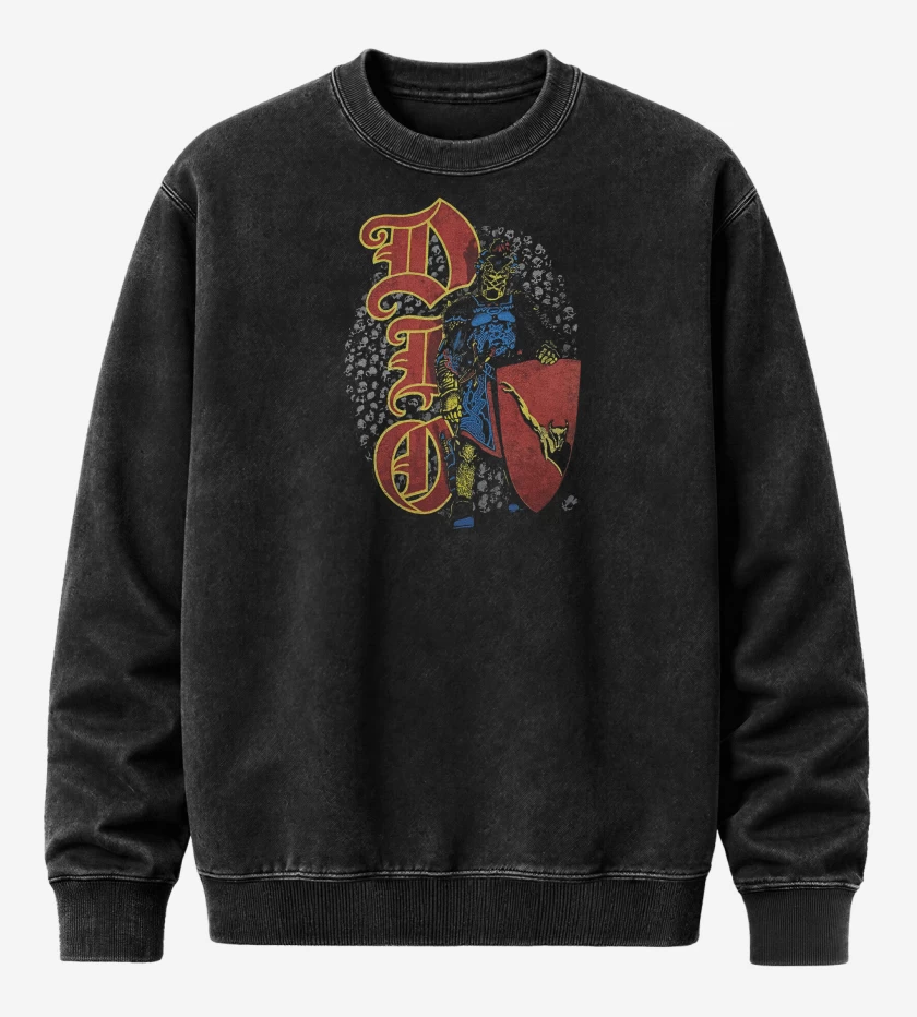 Poleron Polo Acid Wash Dio Skull Warrior