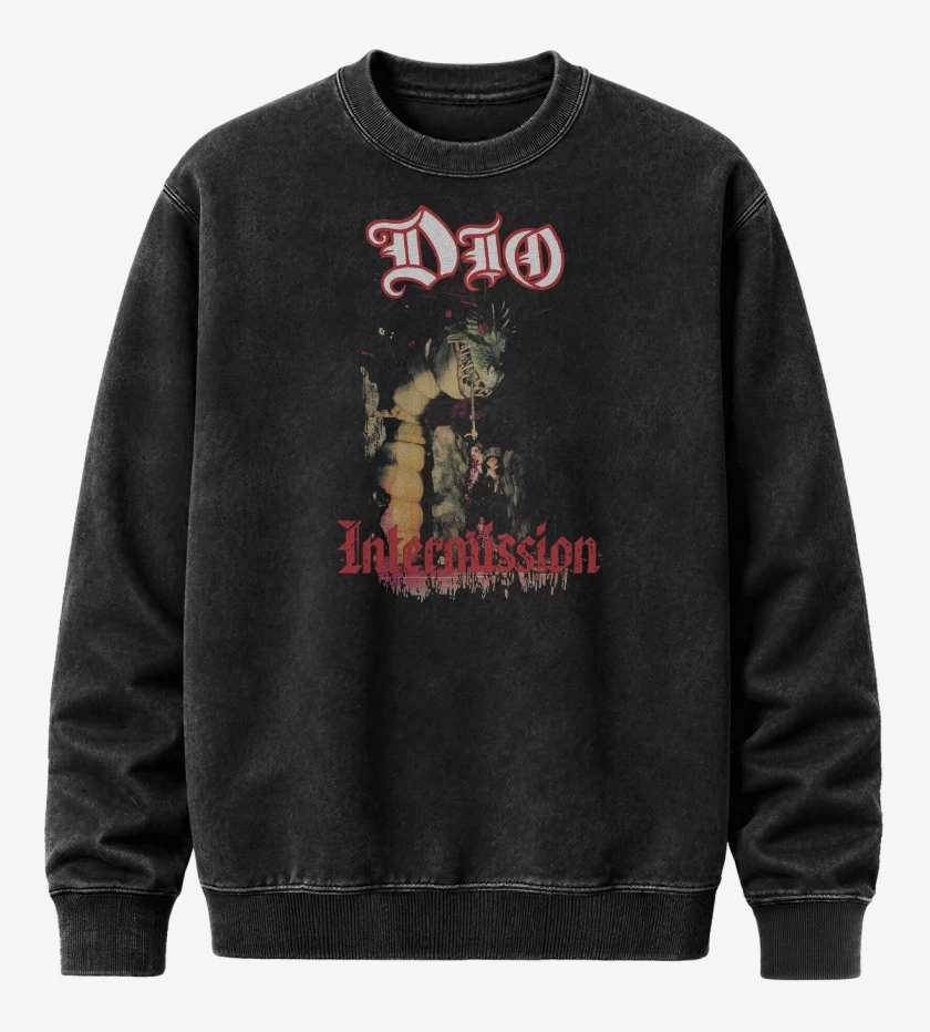 Poleron Polo Acid Wash Negro de Dio Intermission