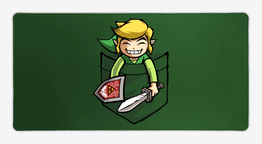 Mouse pad Gamer Verde jade de Link de bolsillo