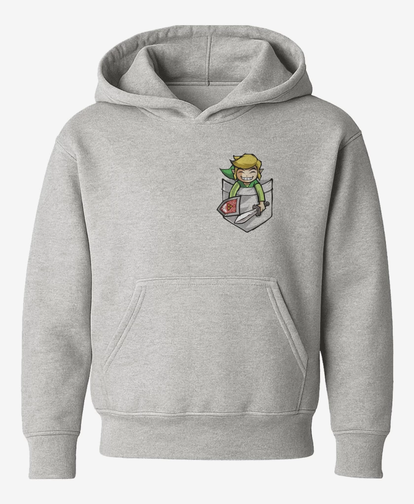 Poleron de niño Gris Melange de Link de bolsillo