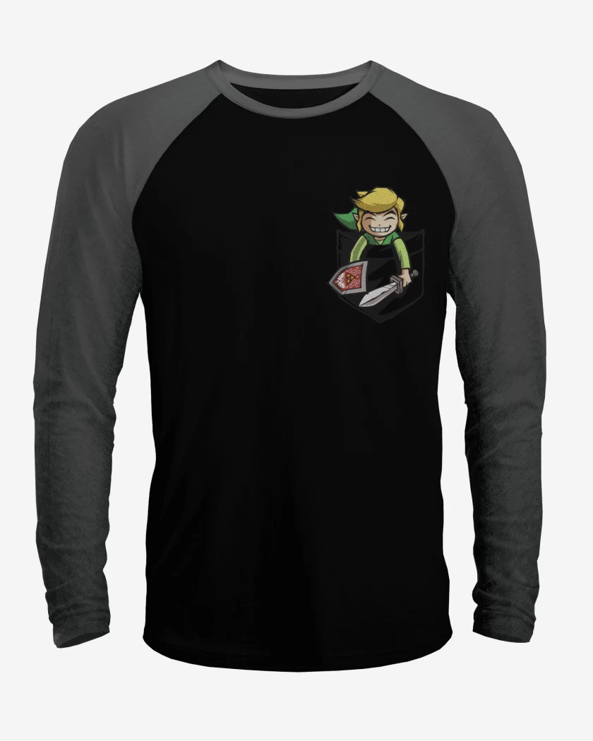 Polera Raglan Link de bolsillo
