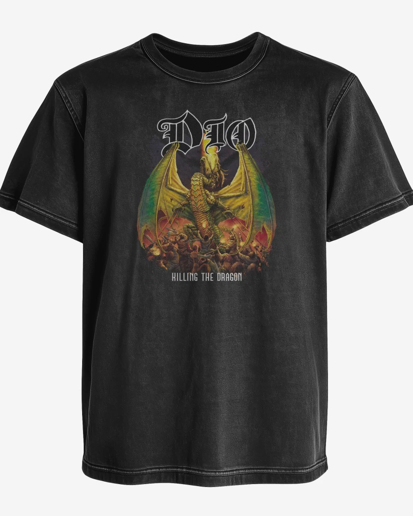 Polera desgastada Dio Killing The Dragon