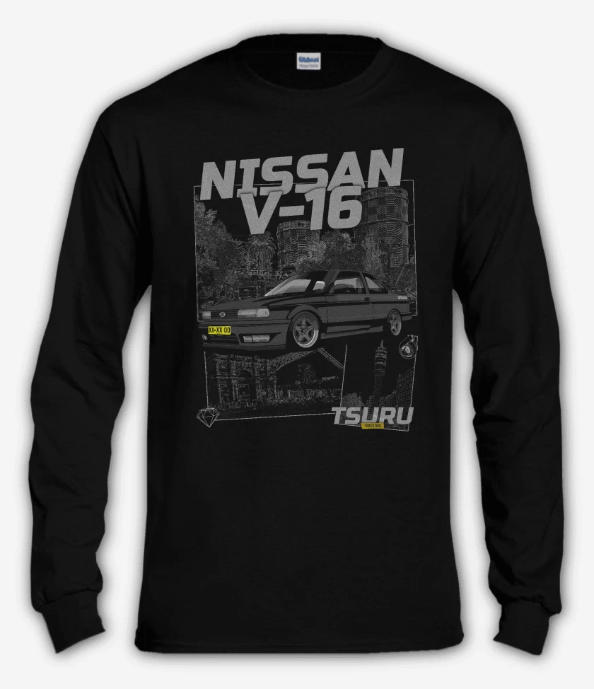 Polera manga larga Negro de Nissan V16
