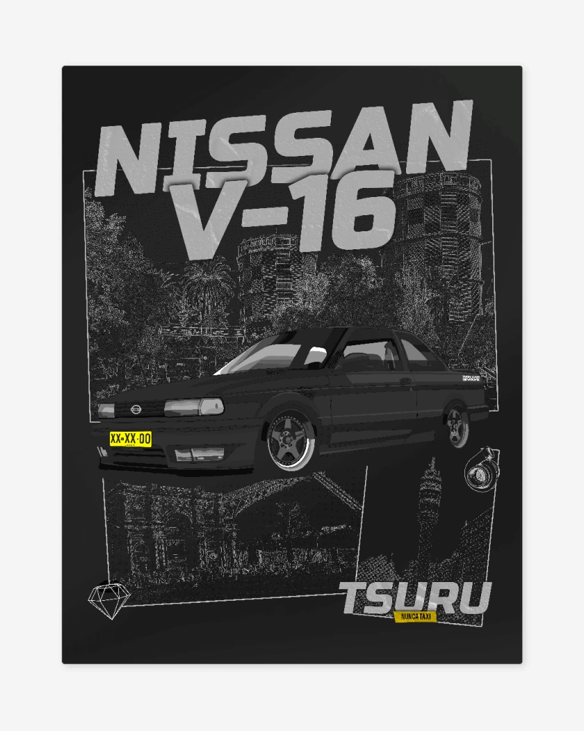 Print metalico Negro de Nissan V16