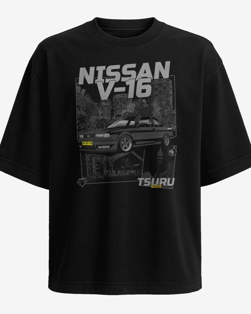 Polera Oversize Negro de Nissan V16