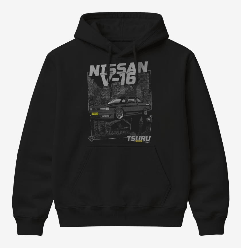 Poleron Canguro básico Negro de Nissan V16
