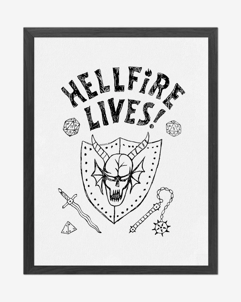 Cuadro decorativo Blanco de Hellfire Lives N