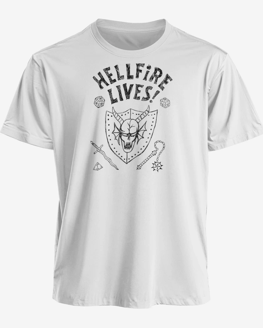 Polera premium Blanco de Hellfire Lives N