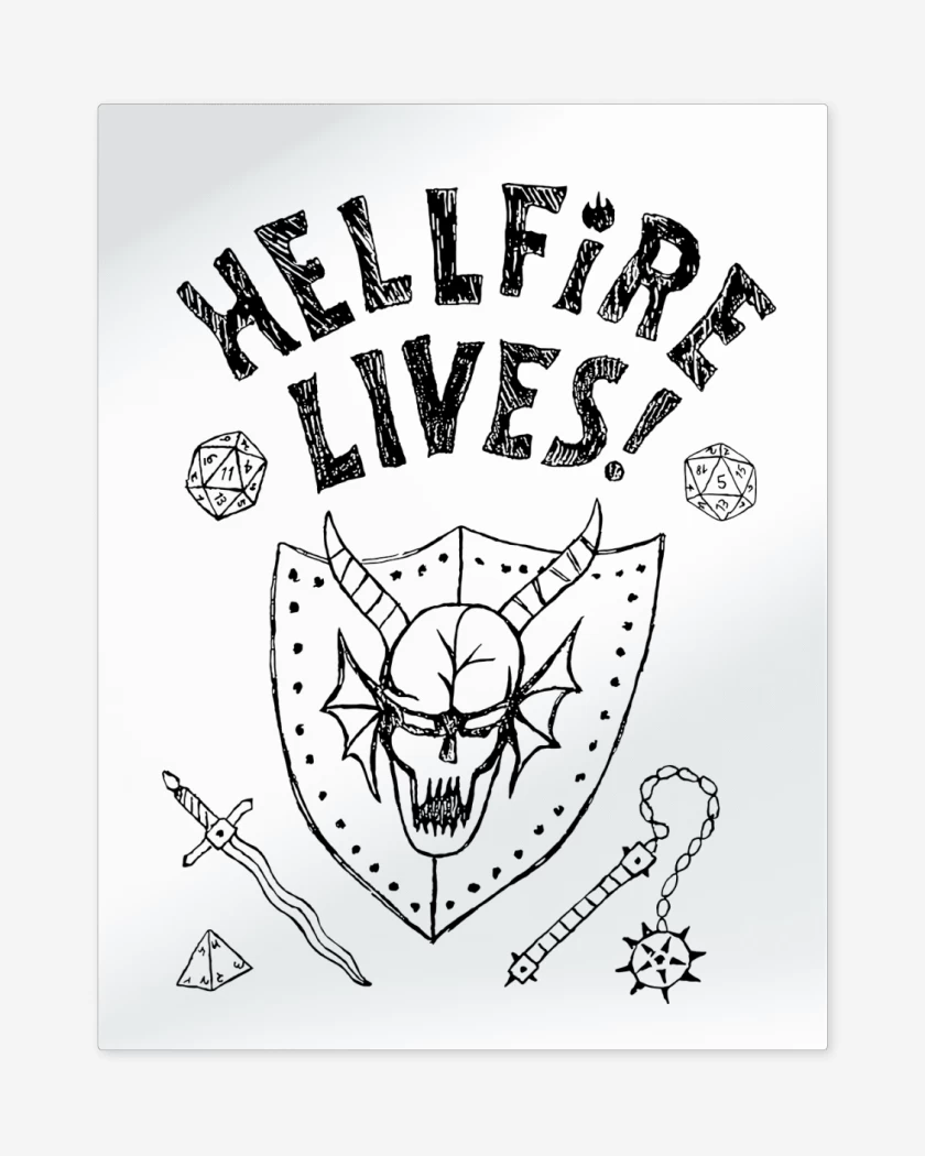 Print metalico Hellfire Lives N