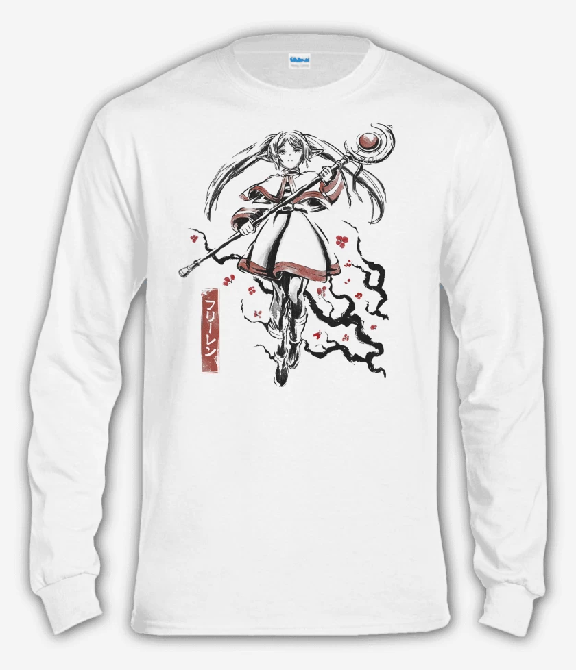 Polera manga larga Blanco de Frieren