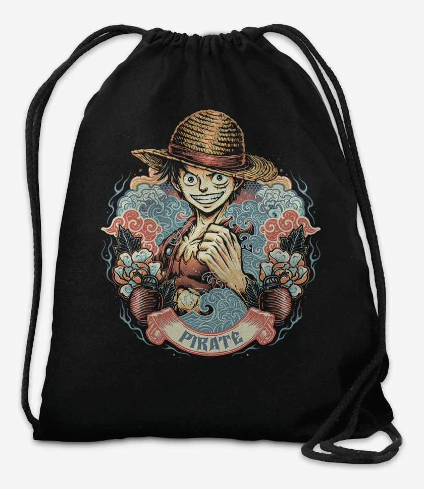 Mochila Negro de Luffy Pirata Legendario
