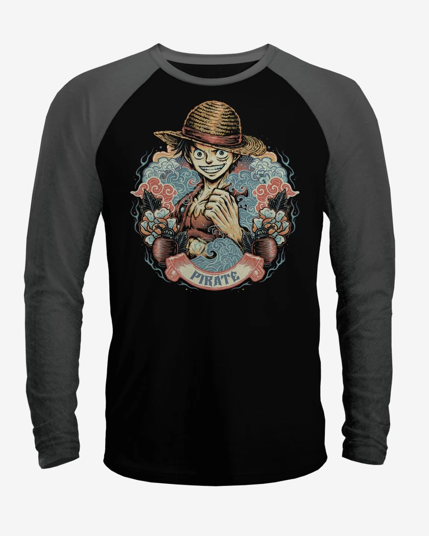 Polera Raglan Luffy Pirata Legendario