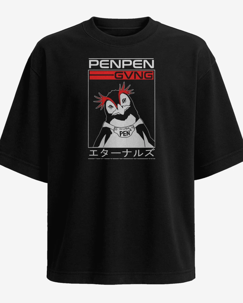 Polera Oversize Negro de PenPen Evangelion