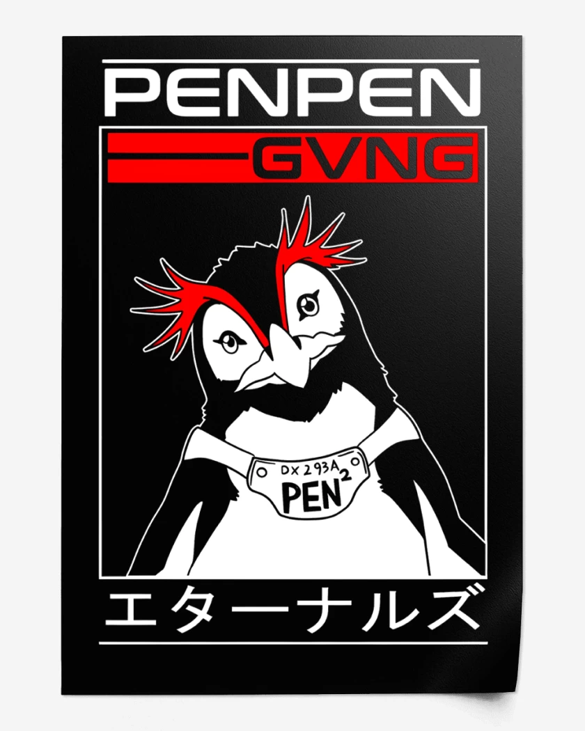 Print Negro de PenPen Evangelion