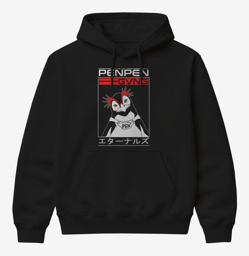Poleron Canguro básico Negro de PenPen Evangelion