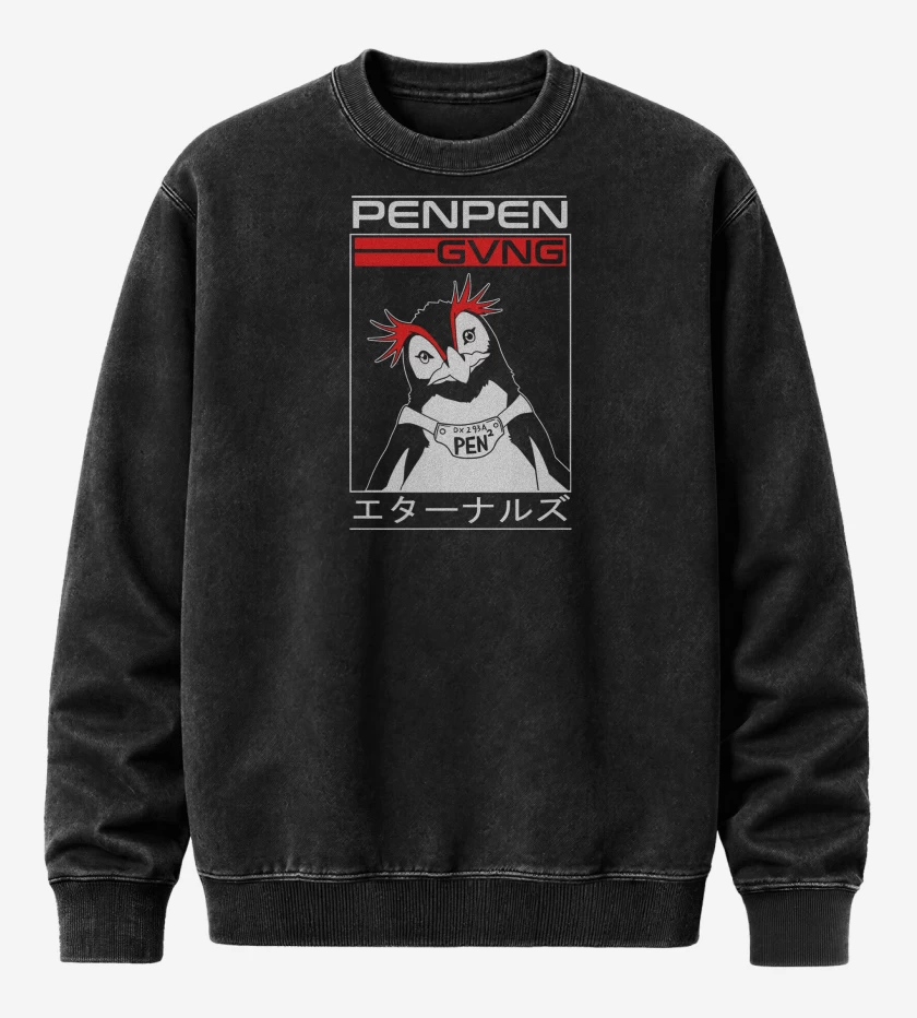 Poleron Polo Acid Wash Negro de PenPen Evangelion
