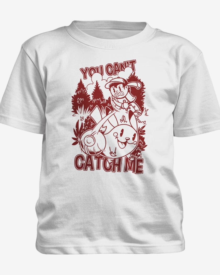Polera de niño Blanco de Pokemon No puedes Atraparme