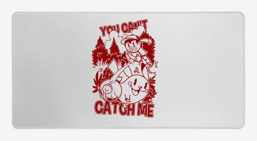 Mouse pad Gamer Blanco de Pokemon No puedes Atraparme