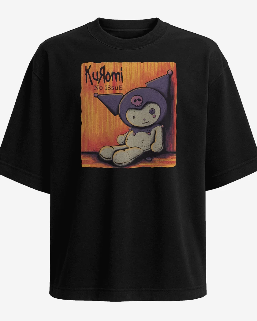 Polera Oversize Negro de Kuromi Issue