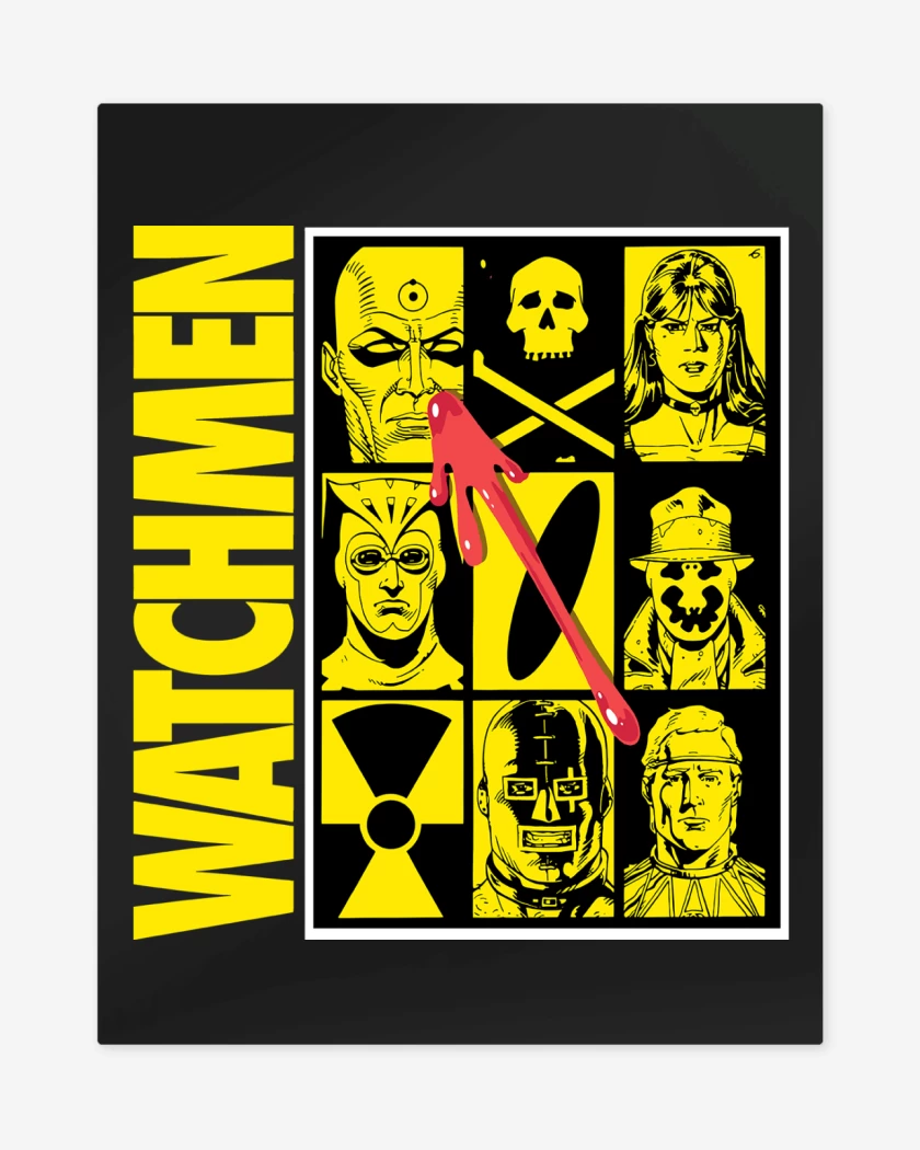 Print metalico Negro de Los Vigilantes