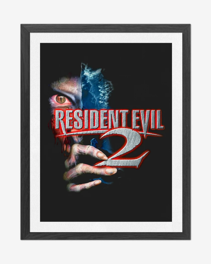 Cuadro decorativo Negro de Resident Evil 2 PSX