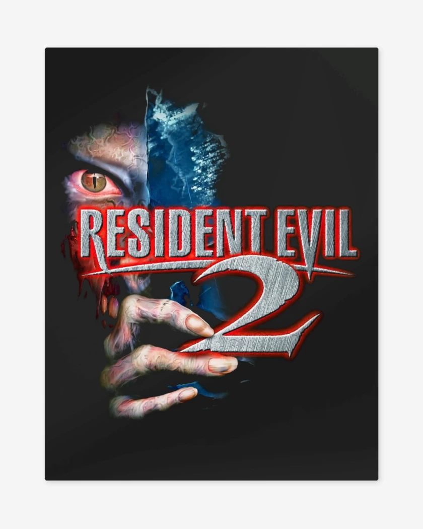 Print metalico Negro de Resident Evil 2 PSX