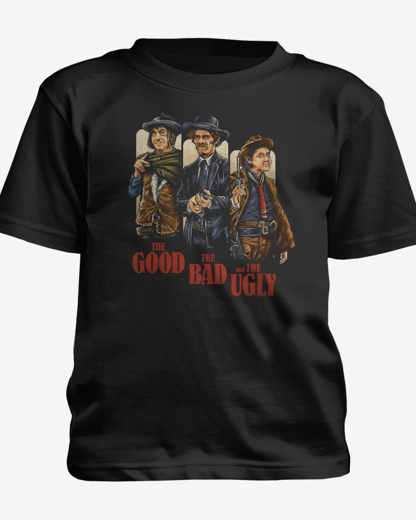 Polera de niño Negro de Chavo del 8 El Bueno el Malo y el Feo