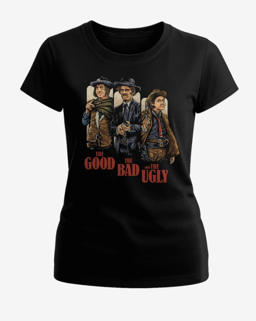 Polera de Mujer Negro de Chavo del 8 El Bueno el Malo y el Feo