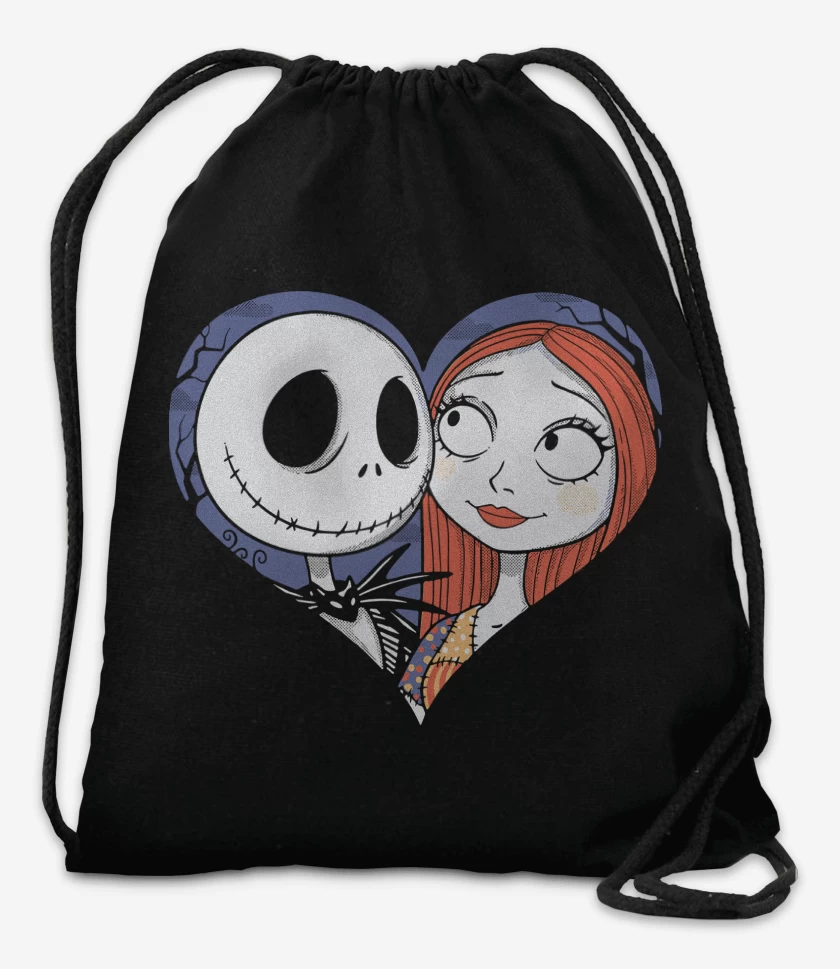 Mochila Negro de Jack Skellington Corazon