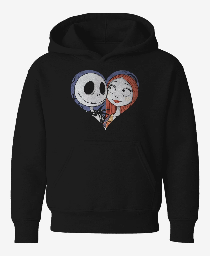 Poleron de niño Negro de Jack Skellington Corazon