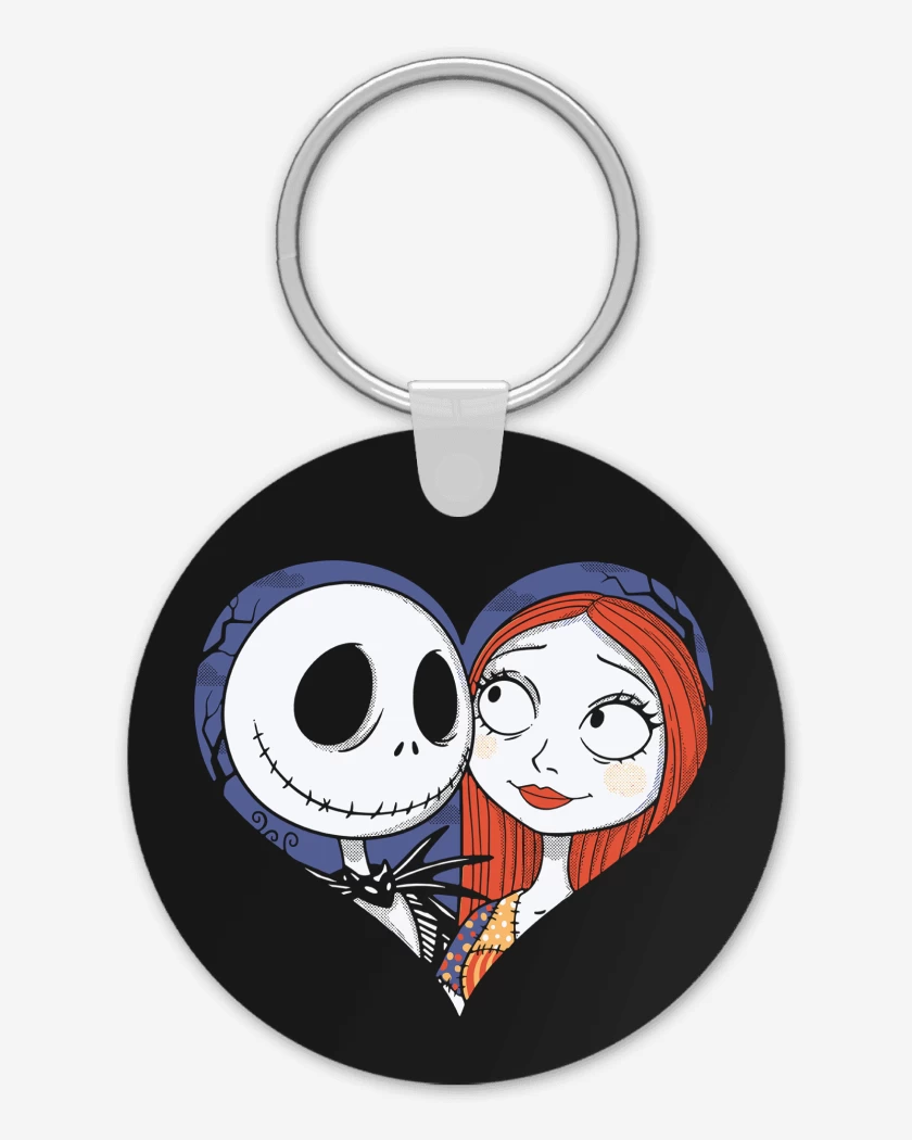 Llavero Negro de Jack Skellington Corazon
