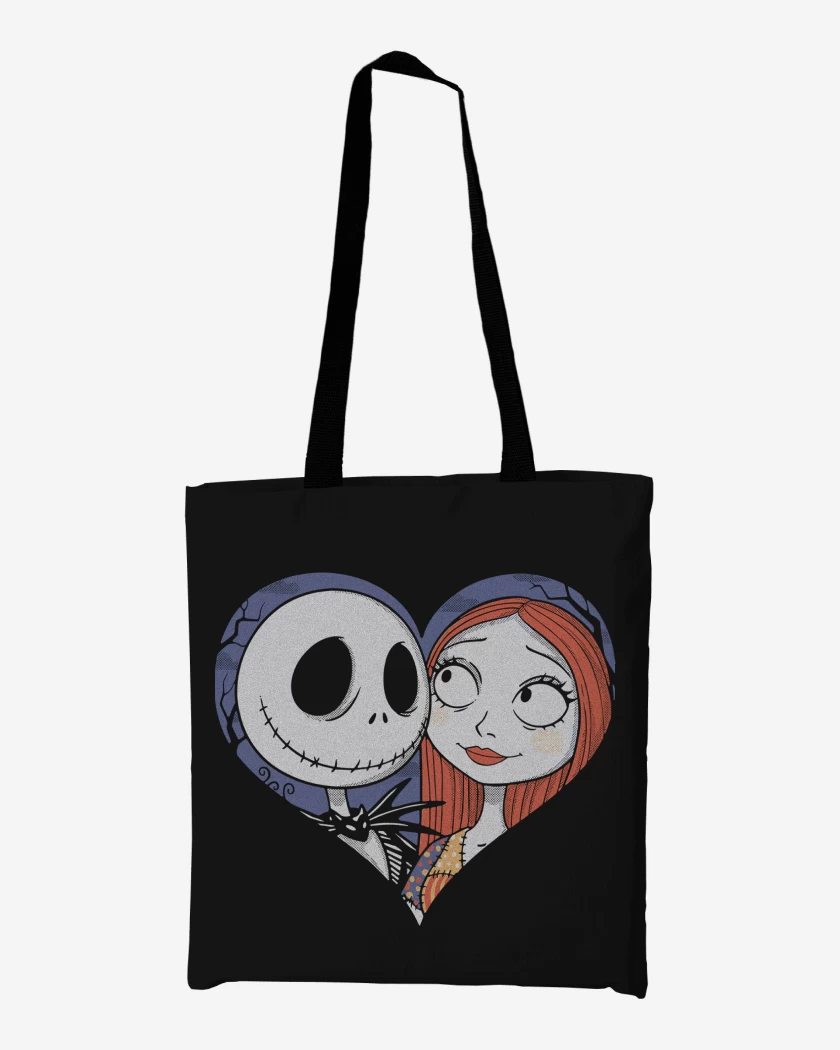 Totebag Negro de Jack Skellington Corazon